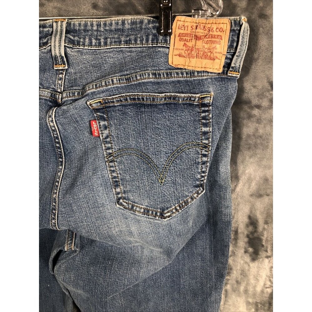 Levi's 518 Super Low JR Size 19 Denim Blue Jeans Cotton Blend Boot Cut - Picture 13 of 15